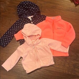 Girls Lot of 3 fleece/sweatshirts.  Great condition